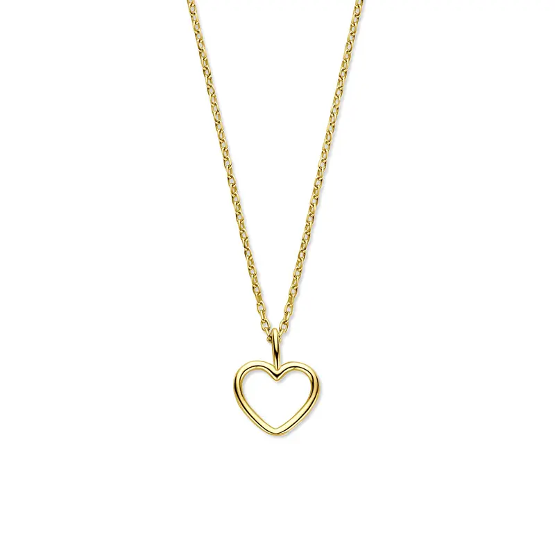 Collier hartje 41 - 43 - 45 cm 14K geelgoud 8 x 9 mm – 4034351