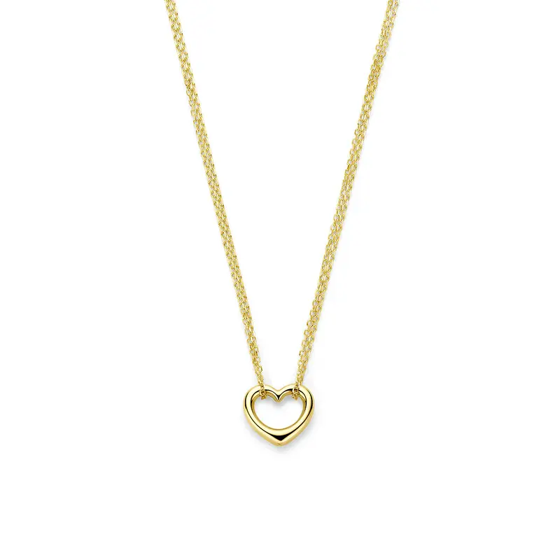Collier hartje 9K geelgoud 41 - 45 cm