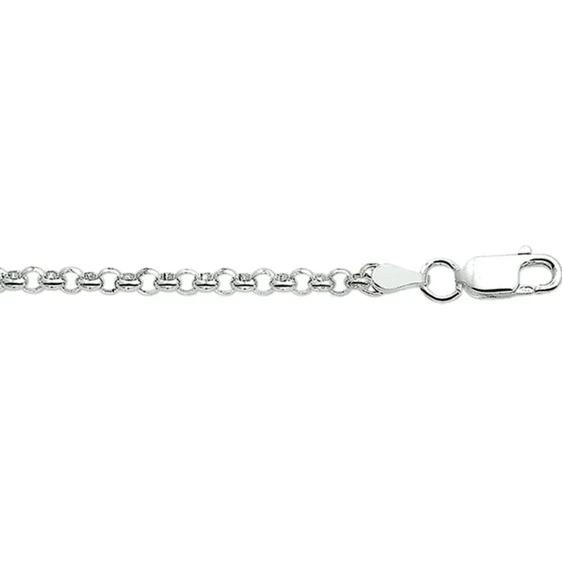 collier jasseron 3,0 mm zilver wit