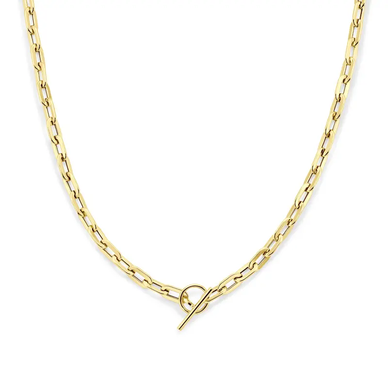 Collier kapittelslot 5,5 mm 45 cm 14K geelgoud