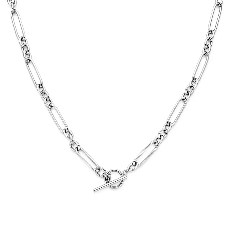 Collier kapittelslot 7 mm 50,5 cm zilver gerhodineerd