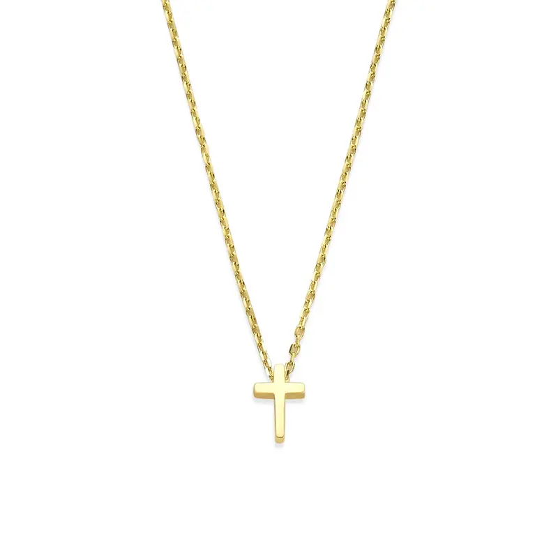 Collier kruis 41 - 43 - 45 cm 14K geelgoud 7,5 x 5 mm – 4035151