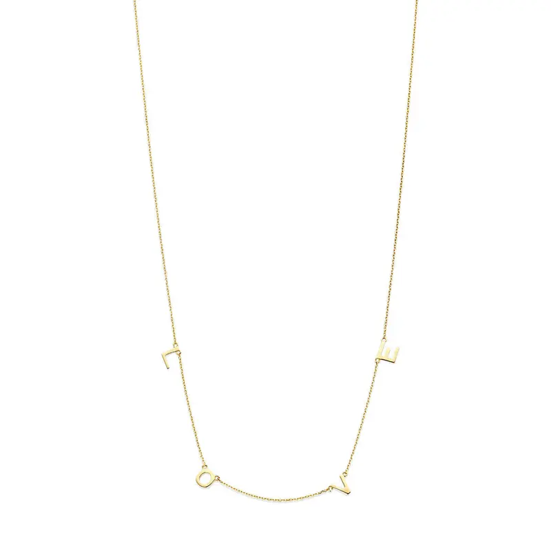 collier love 38 – 40 – 42 cm 14K geelgoud