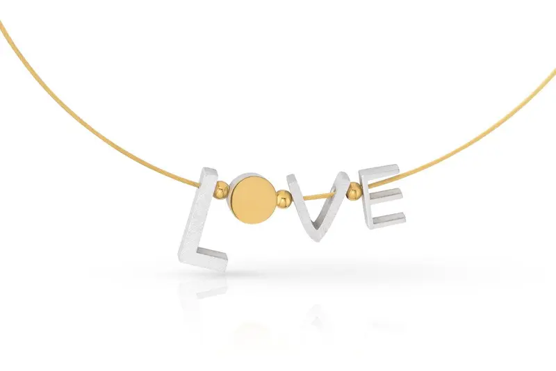 Collier LOVE goudkleurig C258G