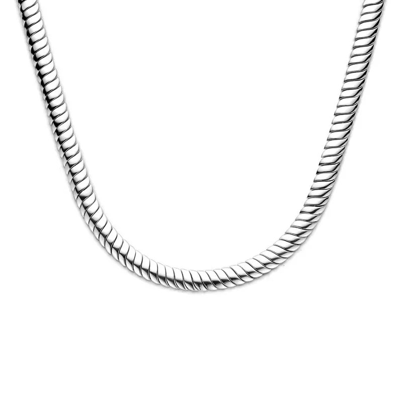 Collier omega 9 mm 45 cm zilver gerhodineerd