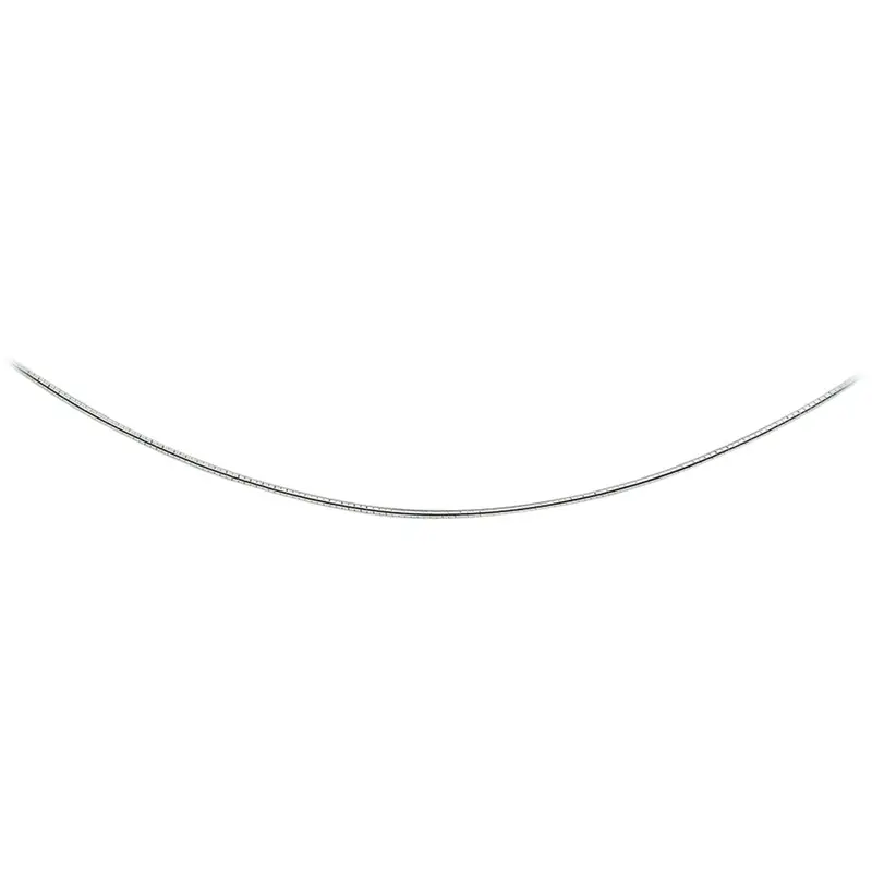 collier omega rond 1,4 mm zilver gerhodineerd