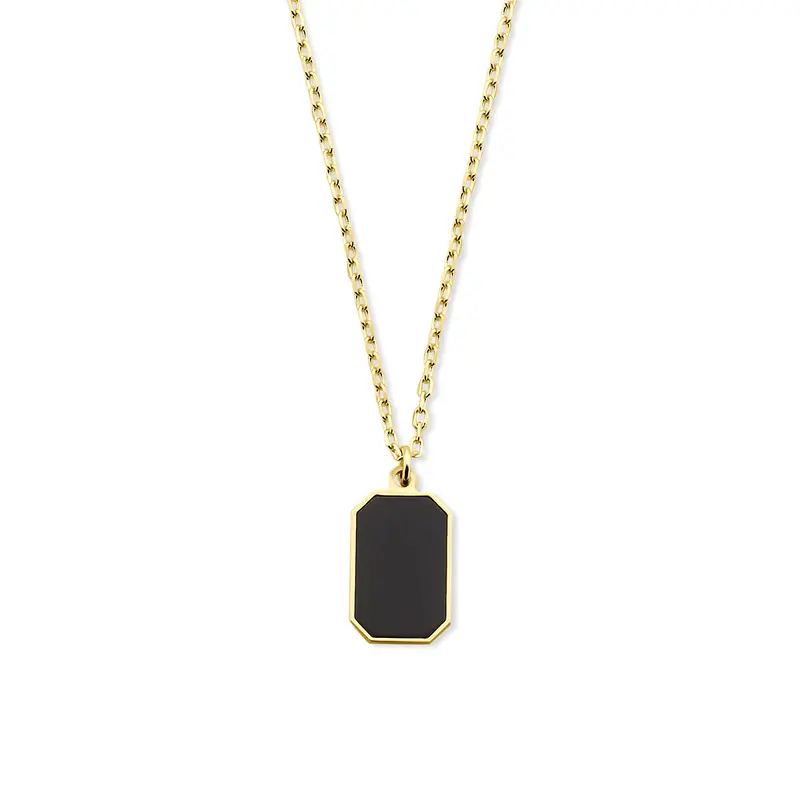 Collier onyx 40 - 42 - 44 cm 14K geelgoud