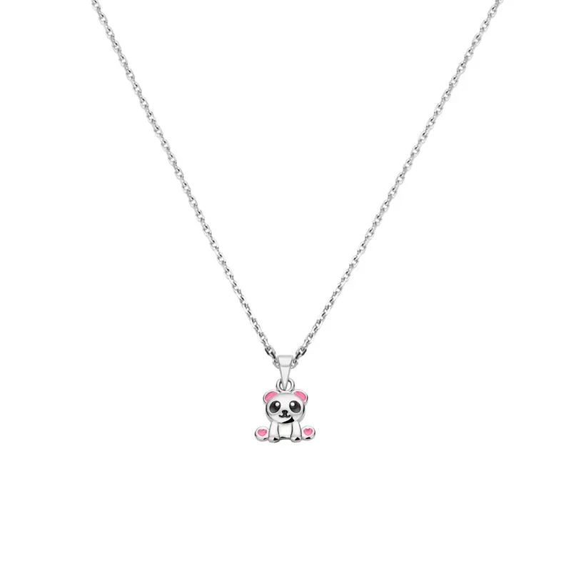 collier panda 36 + 4 cm zilver gerhodineerd