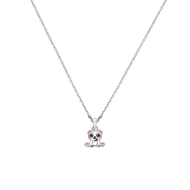 collier panda 36 + 4 cm zilver gerhodineerd