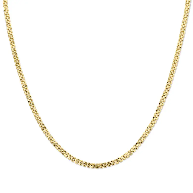 collier panter 5 mm 43 cm 14K geelgoud
