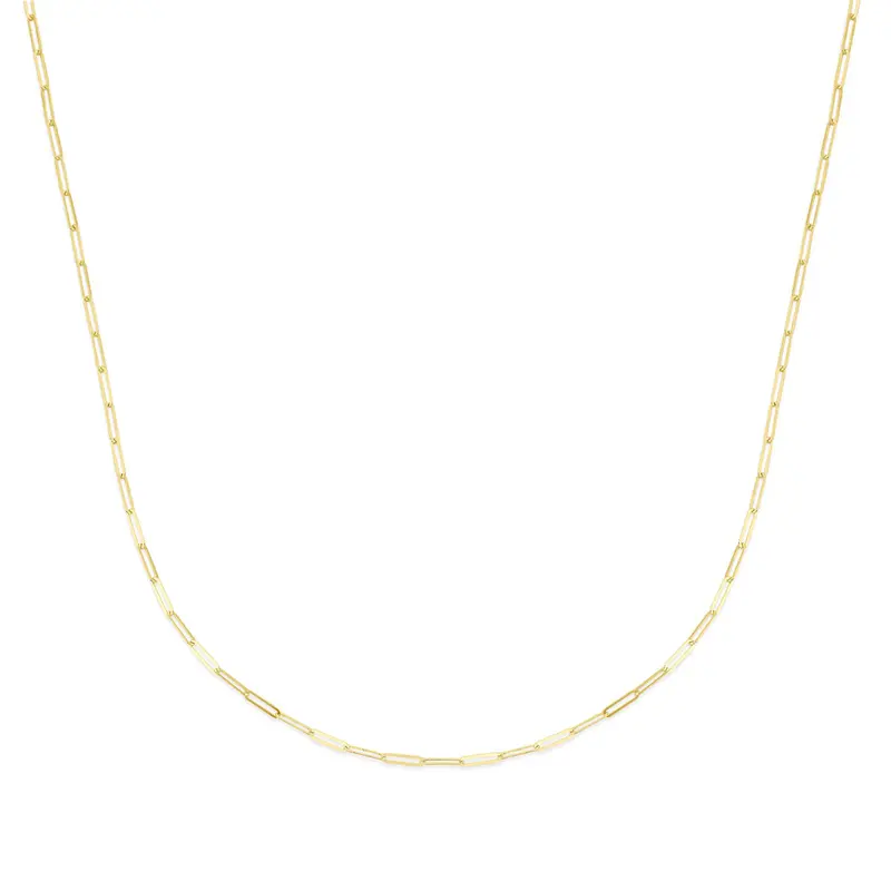 Collier paperclip 1,8 mm 45 cm 14K geelgoud