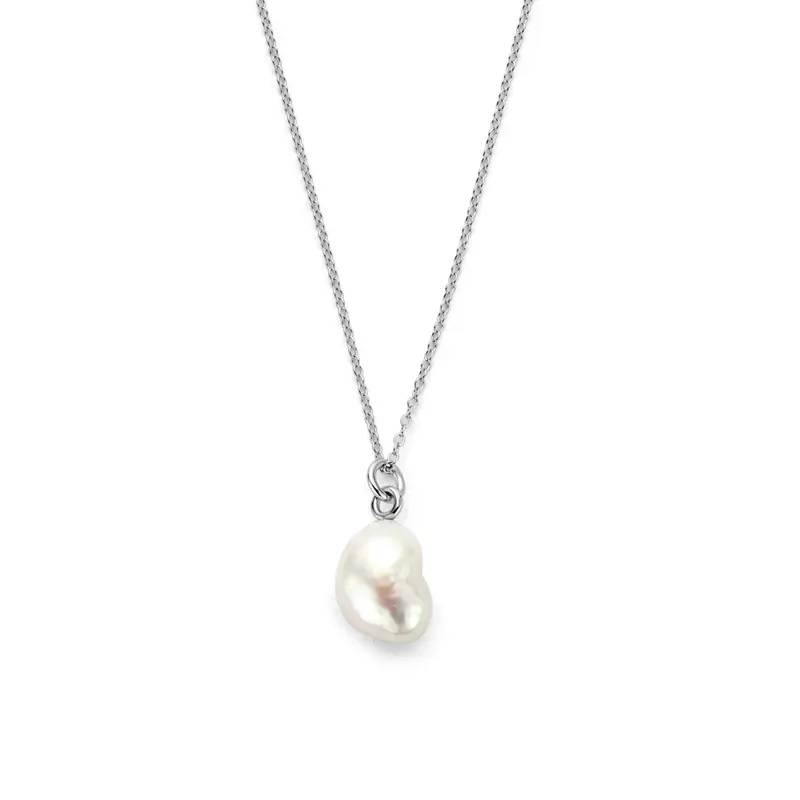 Collier parel zilver gerhodineerd 41 - 43 - 45 cm