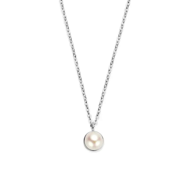 Collier parel zilver gerhodineerd 42 + 3 cm – 1343741