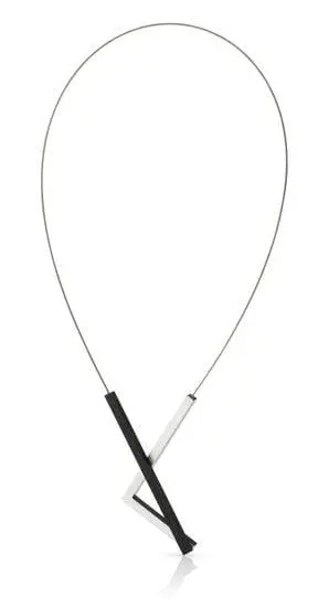 Collier Recht en hoek Zwart C207Z