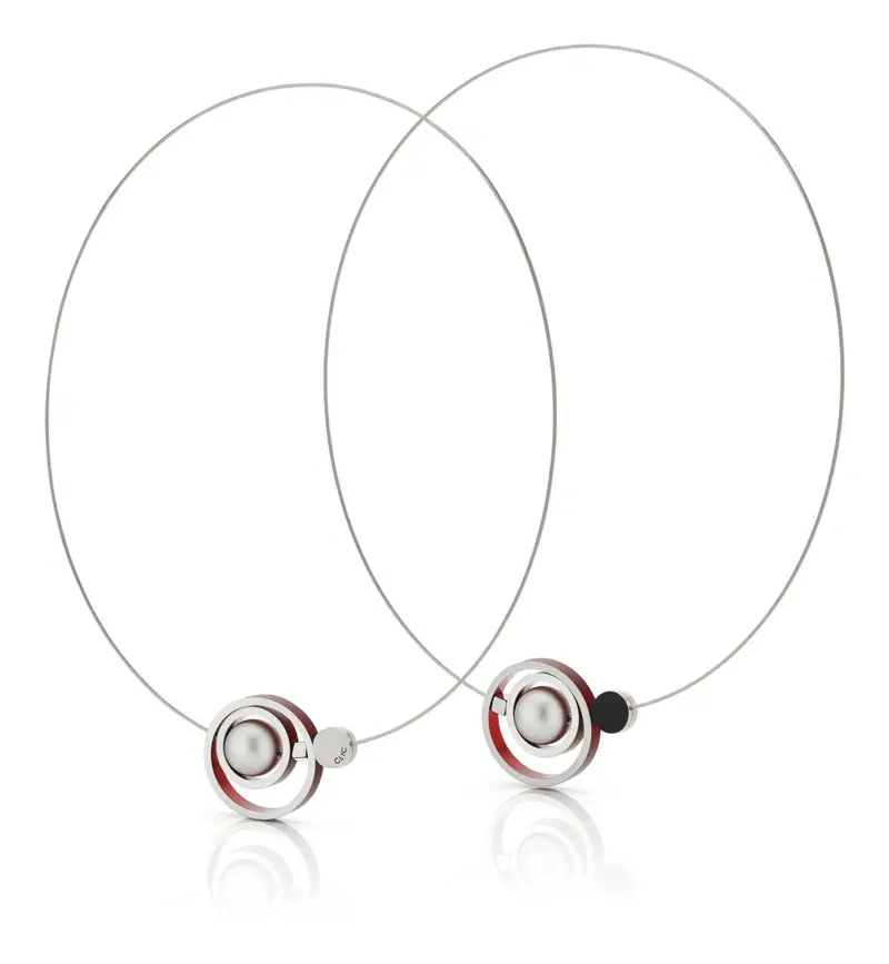 Collier Ringen in elkaar Rood C187R