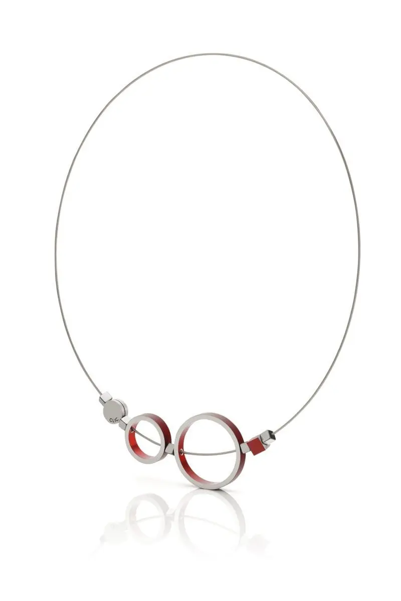 Collier Ringen Rood C186R