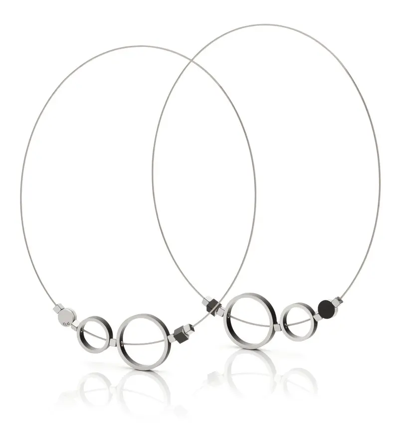 Collier Ringen Zwart C186Z