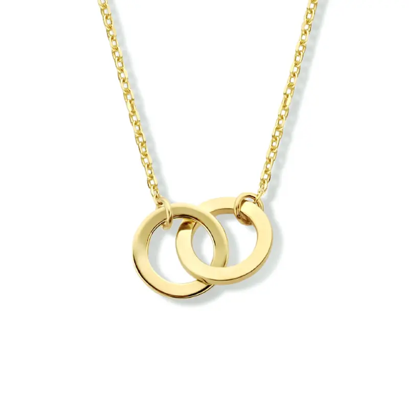 collier rondjes 40 - 42 - 44 cm 14K geelgoud