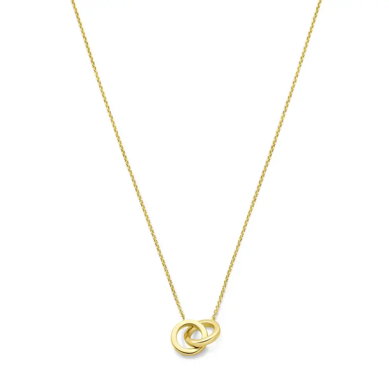 collier rondjes 40 - 42 - 44 cm 14K geelgoud