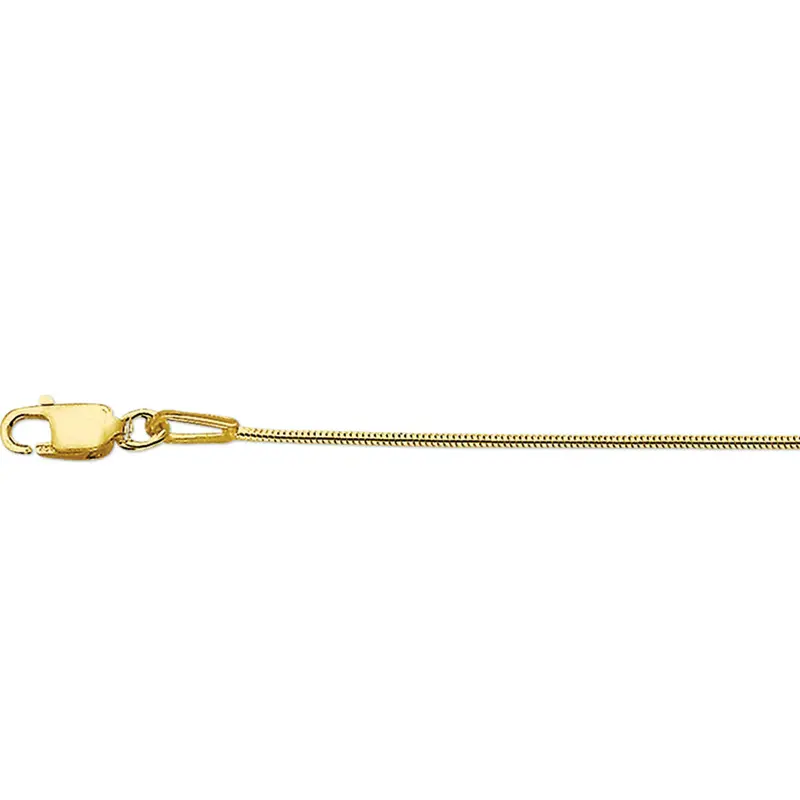collier slang rond 0,9 mm 14K geelgoud