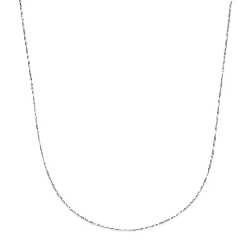 Collier slang rond 1,5 mm 41 + 4 cm zilver