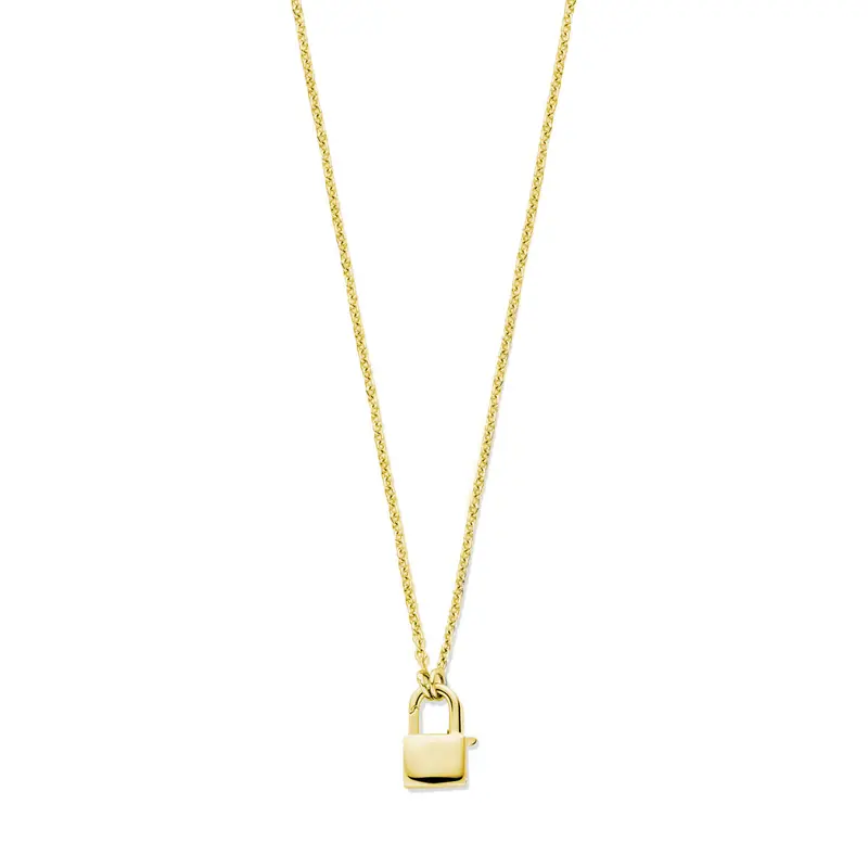 collier slot 1,5 mm 46 cm 3 micron zilver verguld (geel)