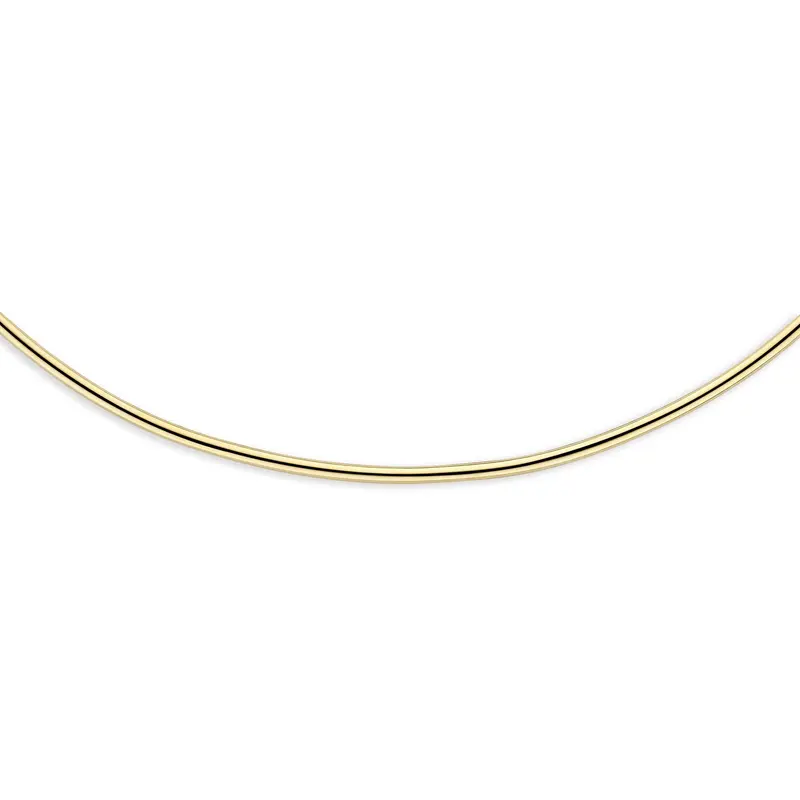 Collier spang 2 mm 14K geelgoud 41 cm