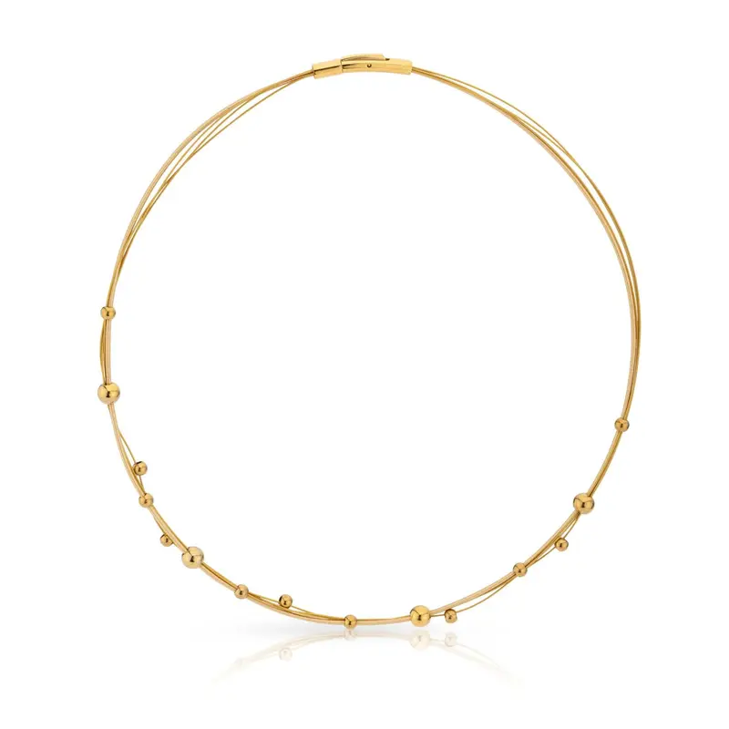 Collier speelse bolletjes goudkleurig C269G