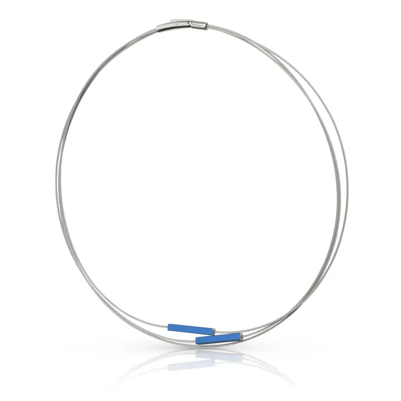 Collier Staafjes Blauw C243B