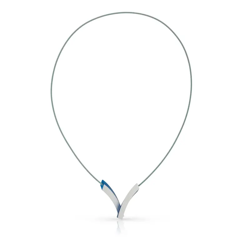 Collier V-Bogen op elkaar Blauw C255B