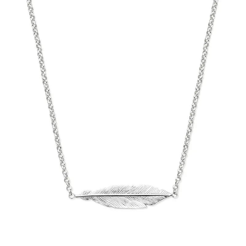 collier veer 40,5 + 3 cm zilver gerhodineerd