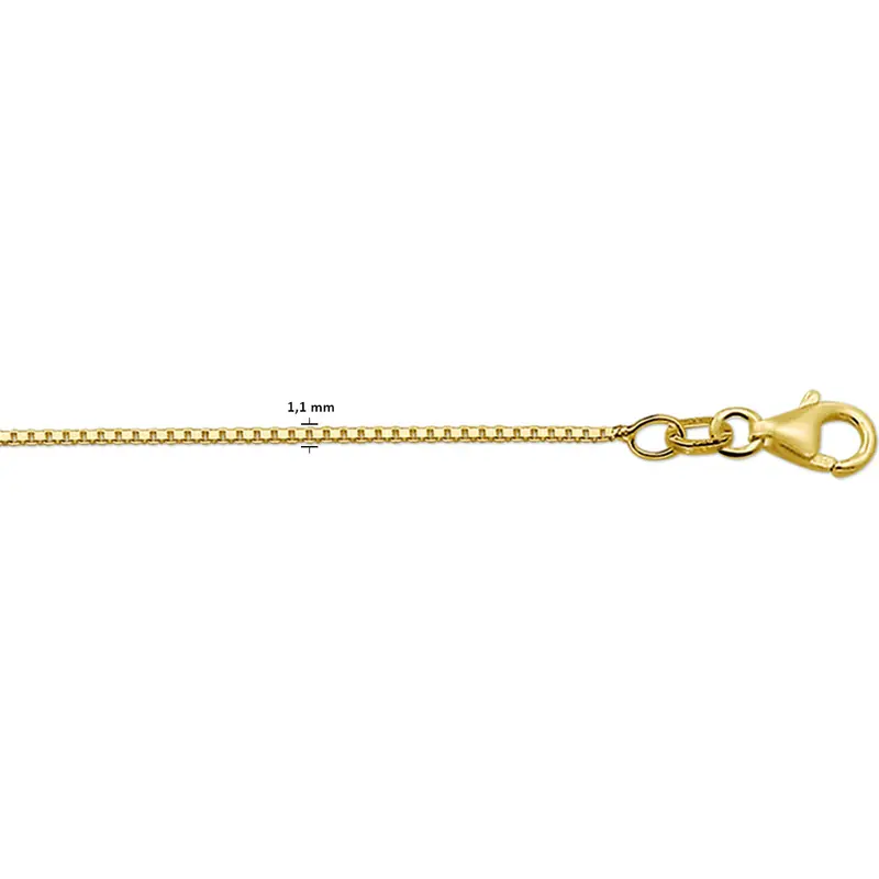 collier venetiaans 1,1 mm 14K geelgoud