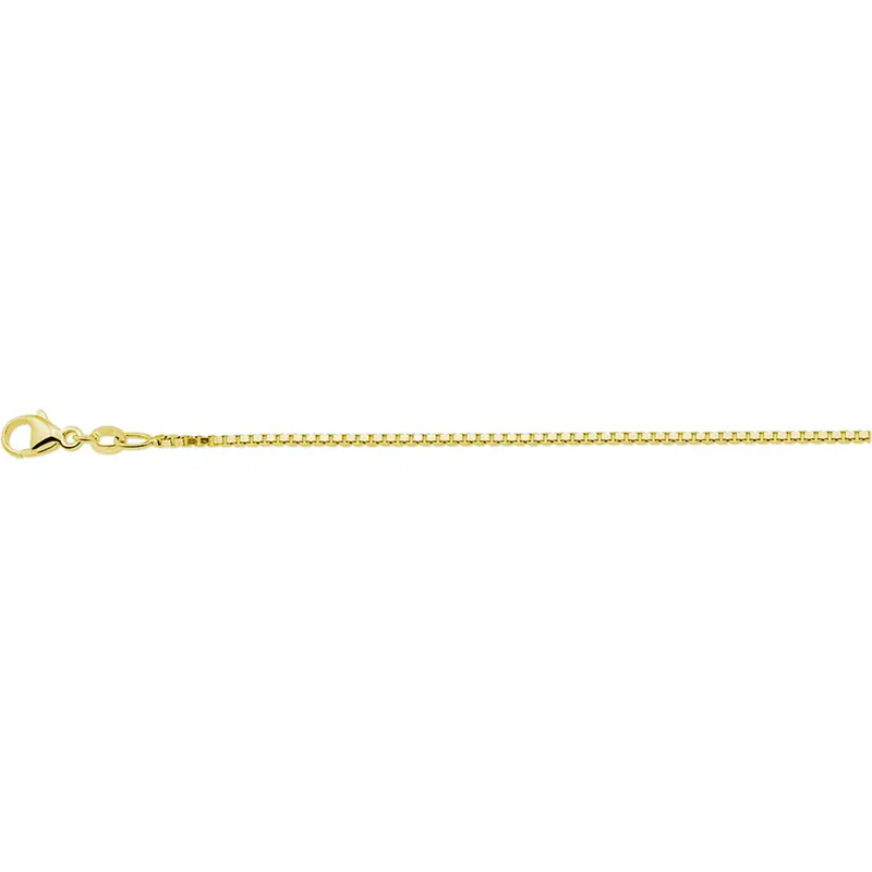 collier venetiaans 1,3 mm 3 micron zilver verguld (geel)