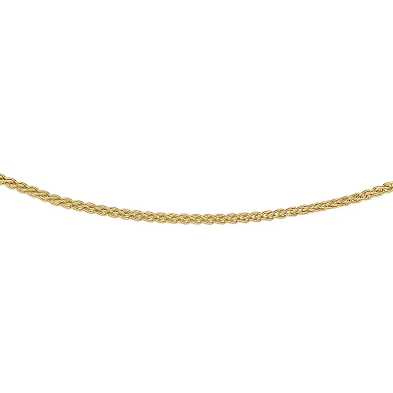 collier vossestaart 1,3 mm 14K geelgoud
