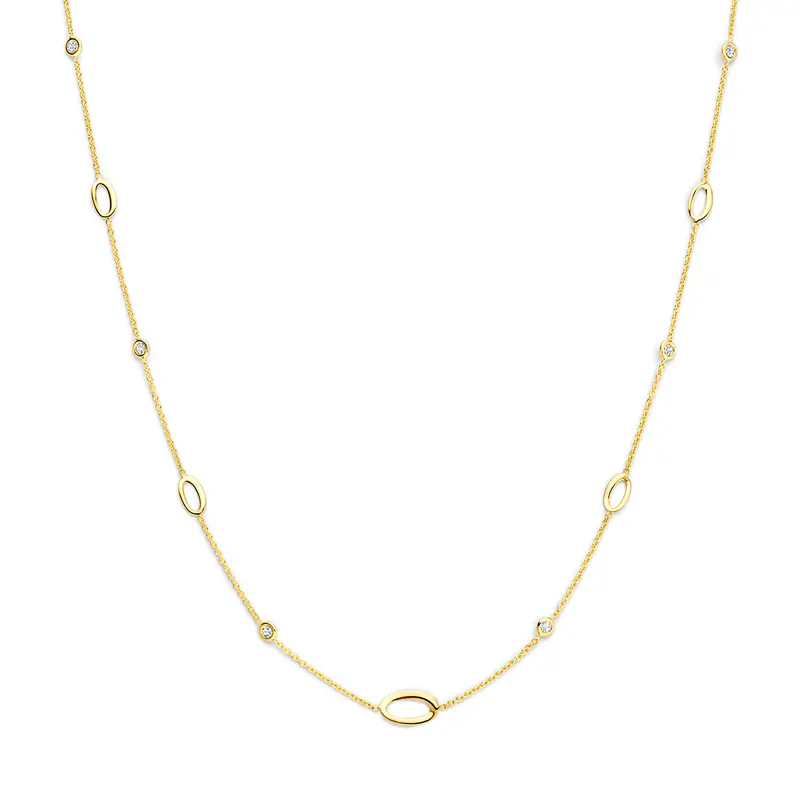Collier zirkonia 14K geelgoud 41 - 43 - 45 cm – 4037245