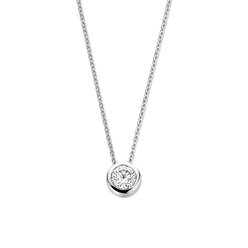 Collier zirkonia 41 - 43 - 45 cm zilver gerhodineerd 8 mm – 1341990