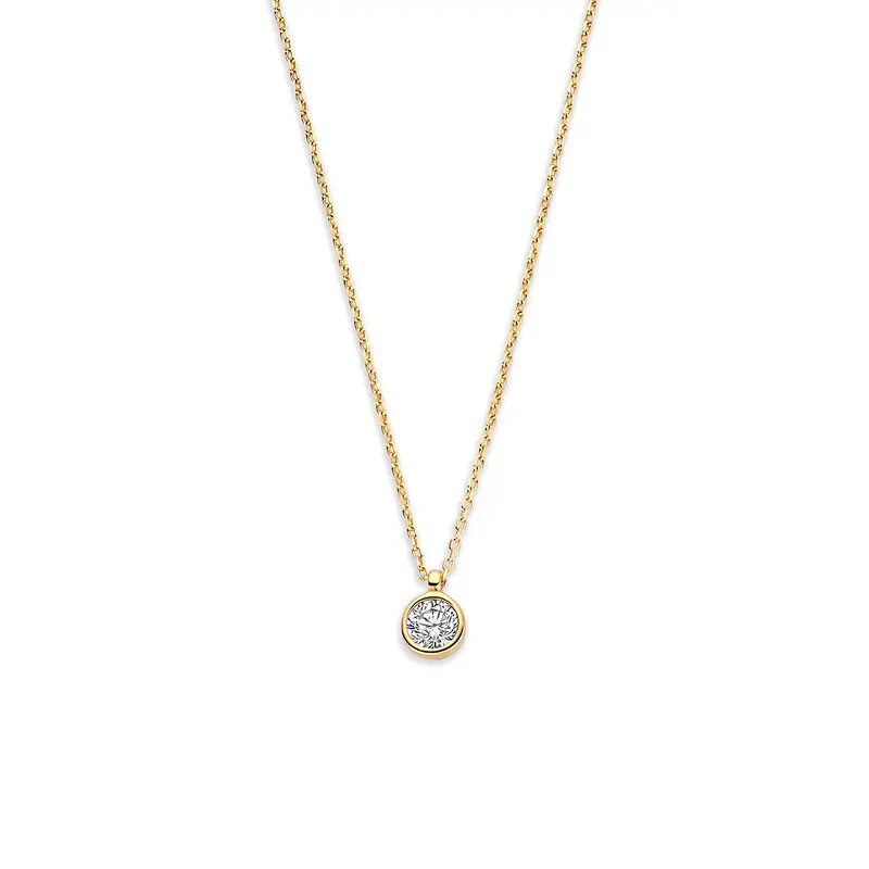 Collier zirkonia 9K geelgoud 41 - 43 - 45 cm 5 mm