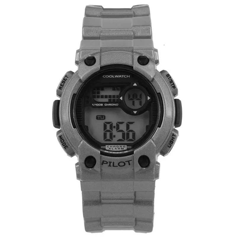 Coolwatch CW.277 Kids Pilot Zilver Digitaal Horloge