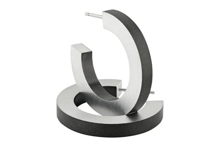 Creolen Ronde ringen Zwart O10Z