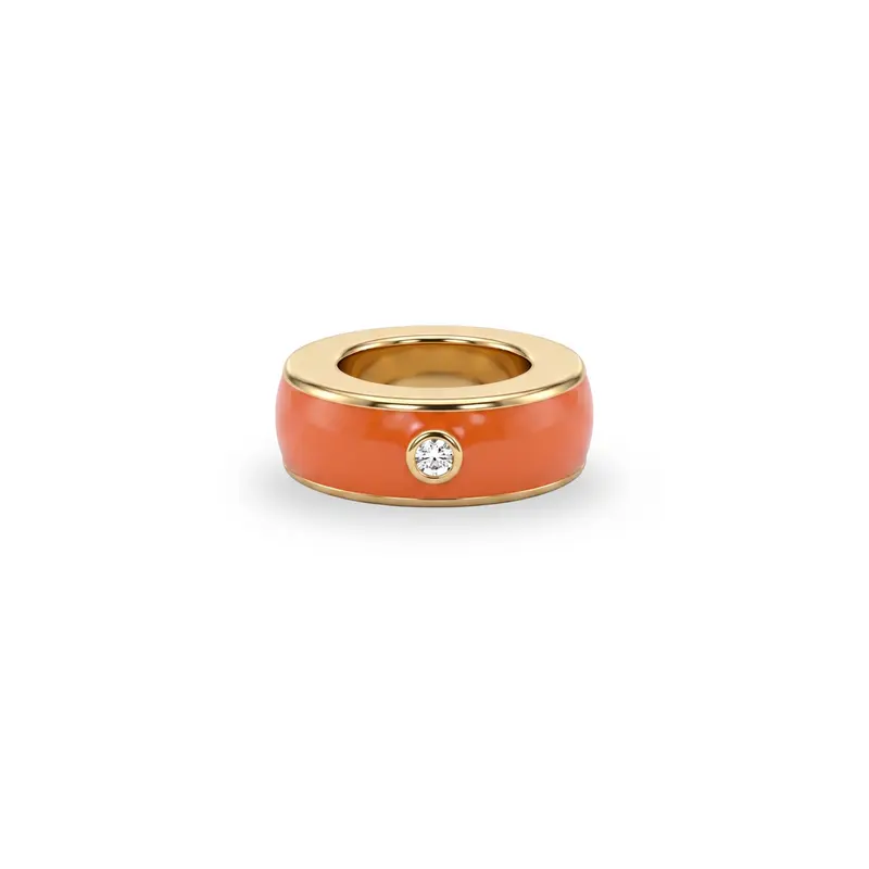 Crystal Charm Lock Orange