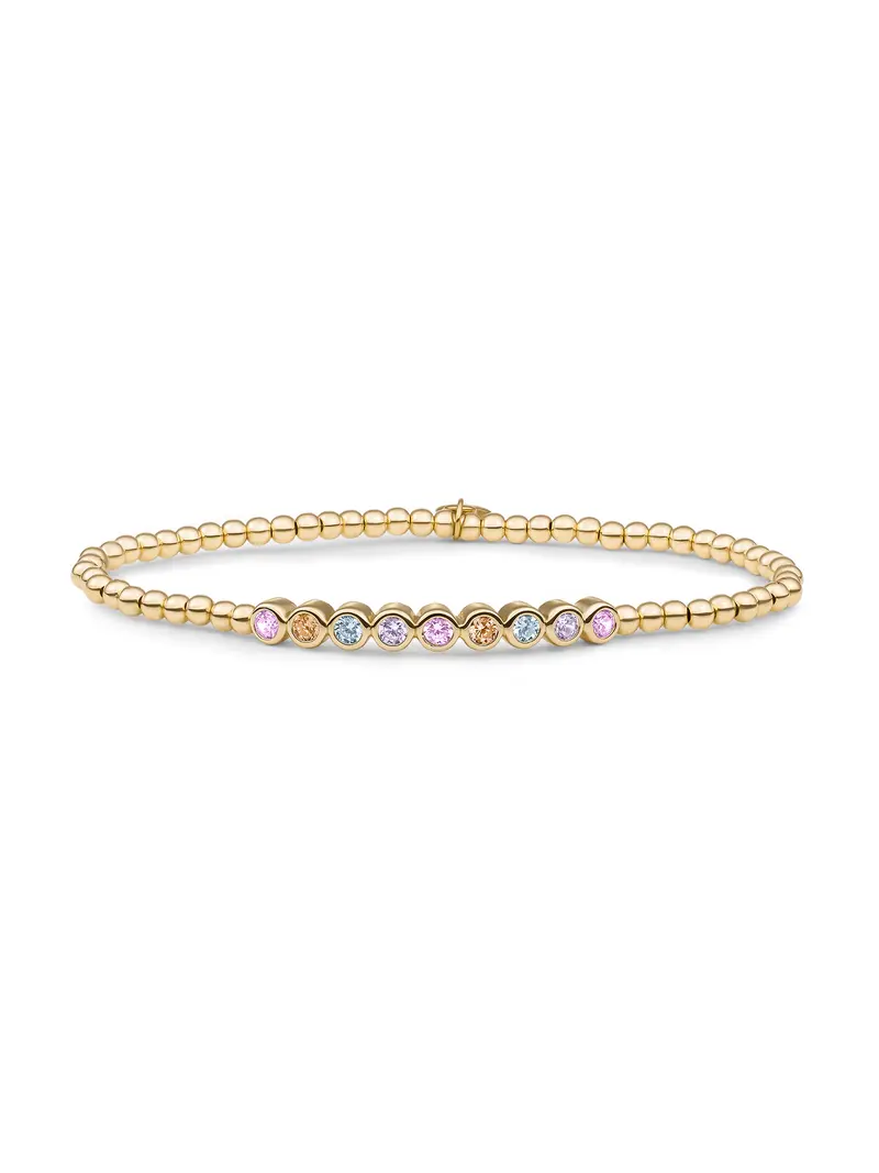Crystal Tube Armband Multicoloured Zirconia - Pastel