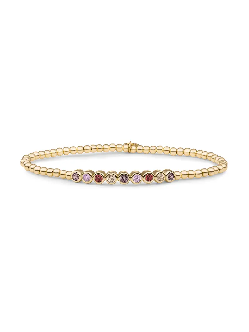 Crystal Tube Armband Multicoloured Zirconia - Spice