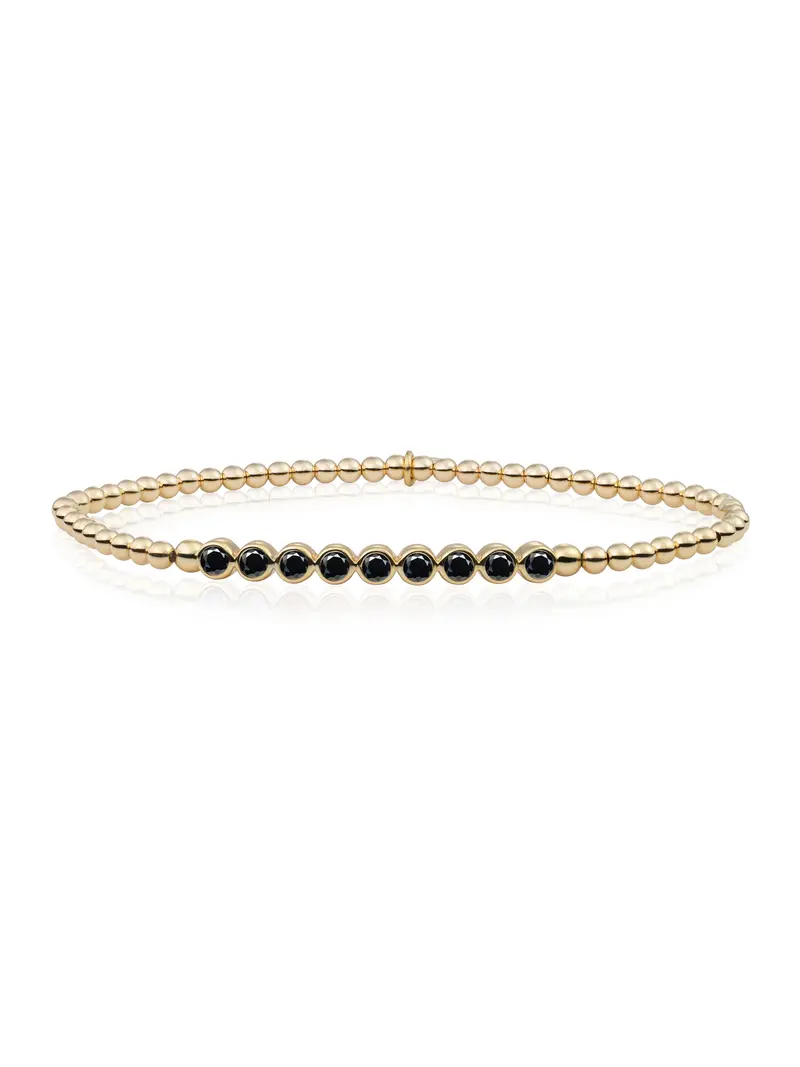 Crystal Tube Armband Zirconia Zwart