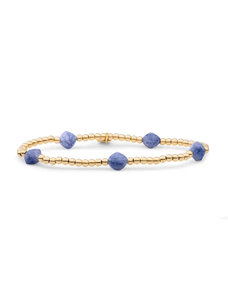 Cushion Cut Armband Blue Aventurine