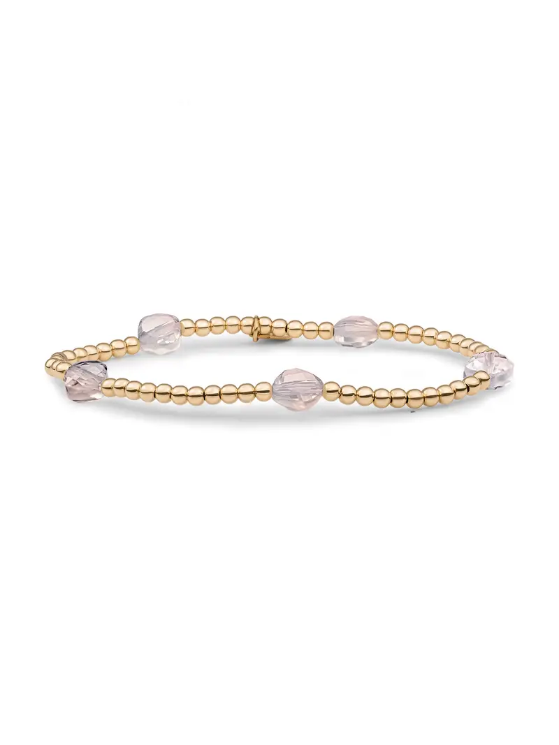 Cushion Cut Armband Rose Quartz