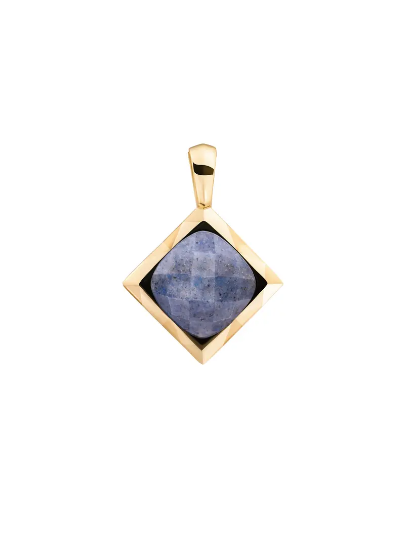 Cushion Cut Pendant Blue Aventurine