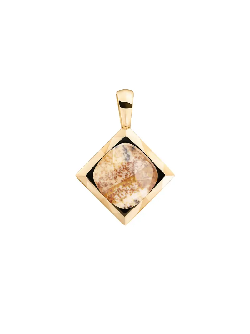 Cushion Cut Pendant Landscape Jasper
