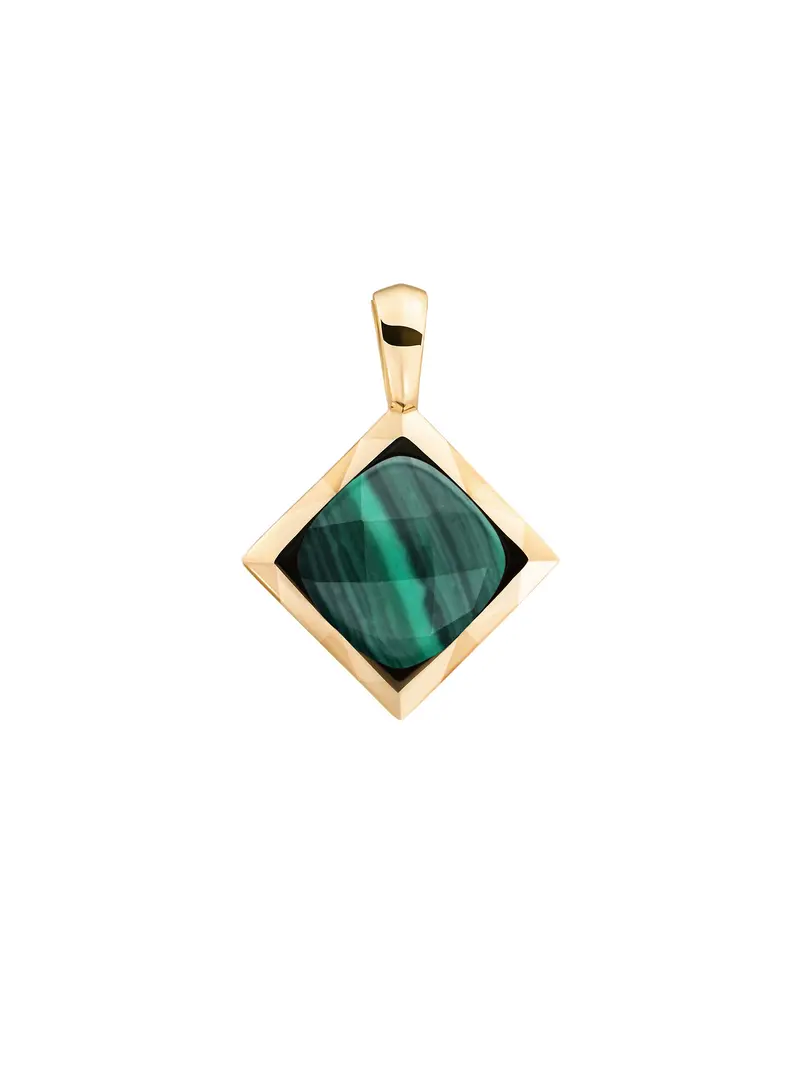 Cushion Cut Pendant Malachite