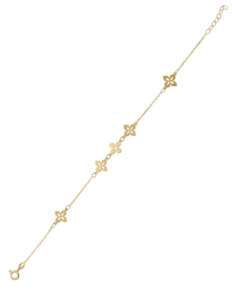 Dames Armband Bloemen 14K Goud BeMy