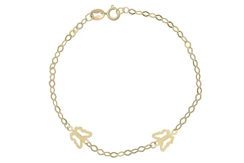 Dames Armband Twee Vlinders 14K Goud BeMy
